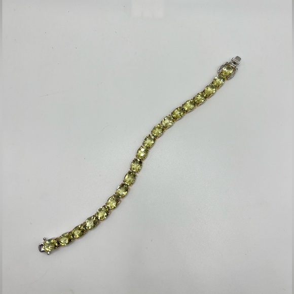 Gems en Vogue 32.3ctw Citrine Oval Tennis Bracelet - Picture 1 of 5
